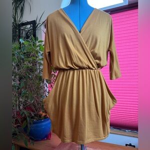 Urban Outfitters Yellow Wrap Dress M